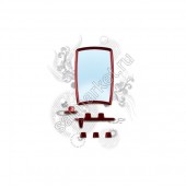 Набор для ванной Беросси 41 НВ4115 рубиновый перламутр (зеркало 350х520 прямоугольной формы фигурн,7 предметов)