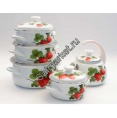 Летняя ягода, набор посуды кастрюля 1,5-2,0-3,0-4,0л, чайник 2,0л Керчь